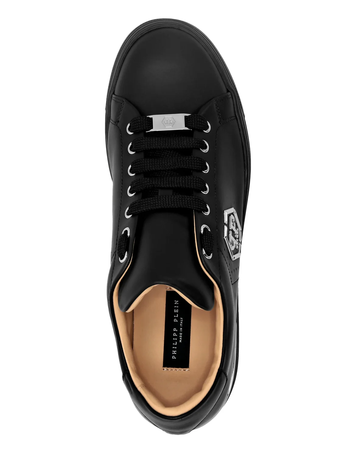 Nappa Leather Lo-Top Sneakers Hexagon, цвет: Черный