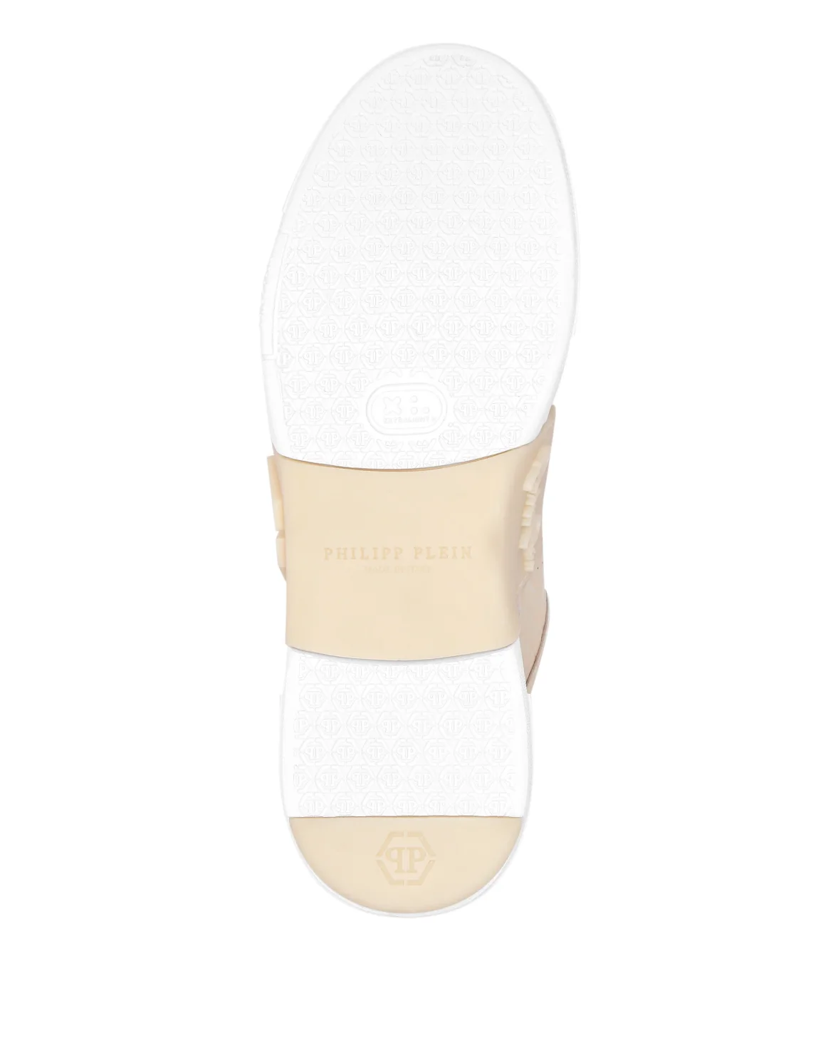 Croco Printed Leather Lo-Top Sneakers Hexagon, цвет: Бежевый