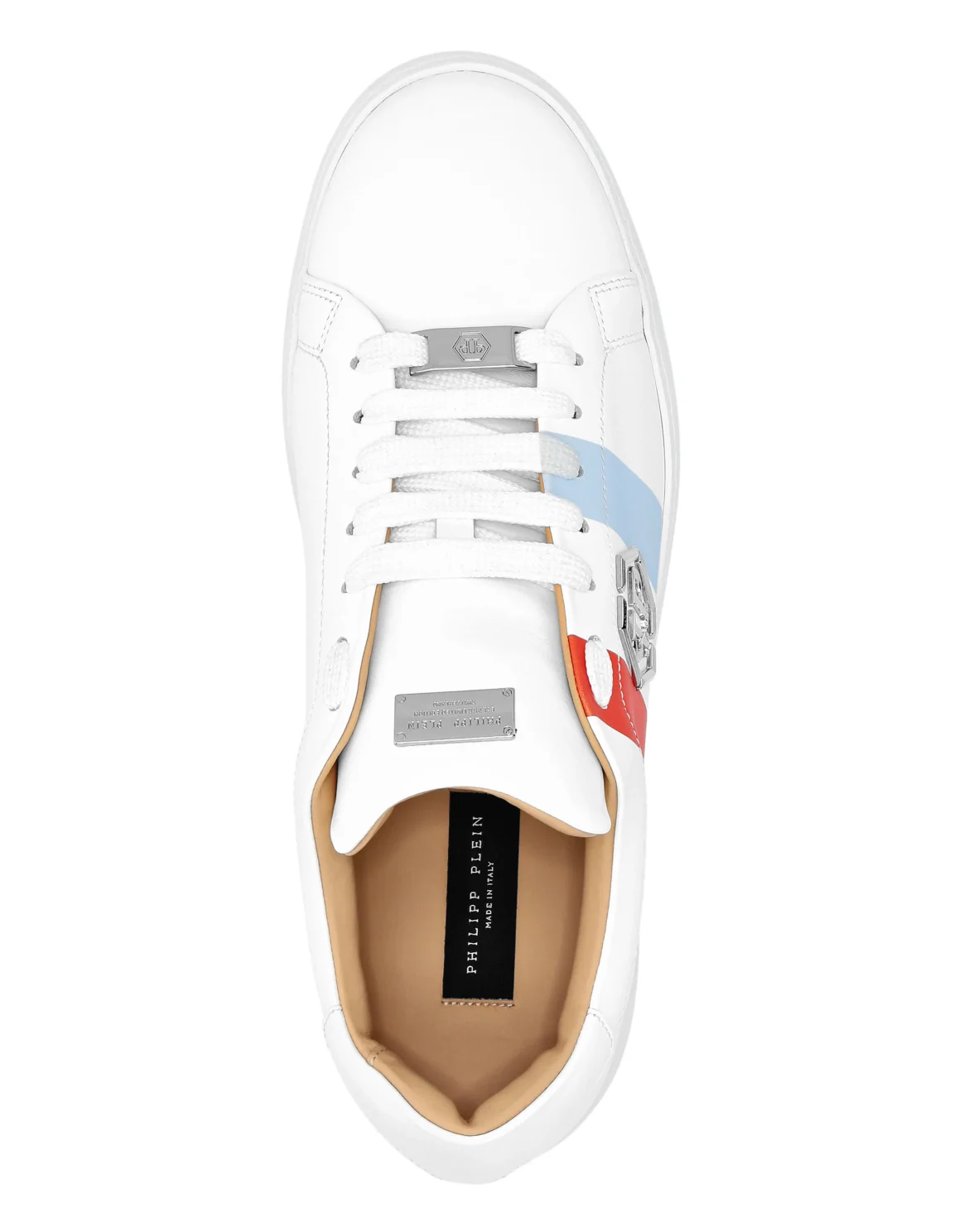 Leather Lo-Top Sneakers Hexagon, цвет: Белый