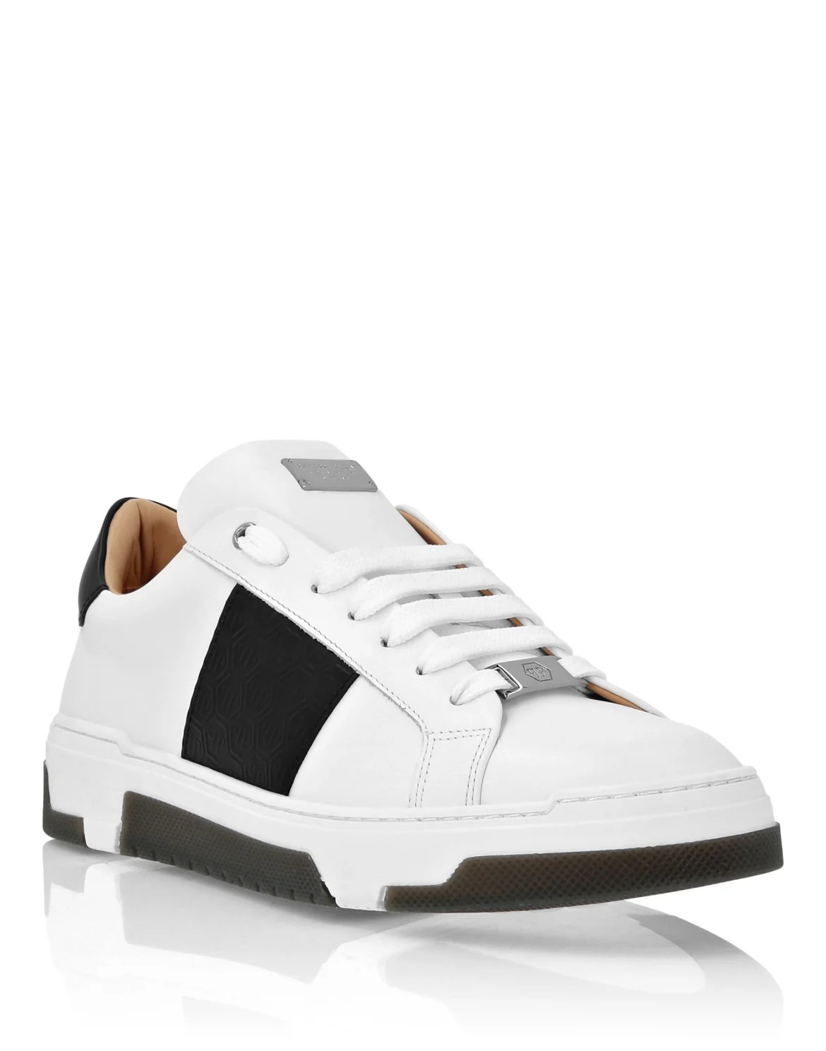 Leather Lo-Top Sneakers Monogram, цвет: Белый