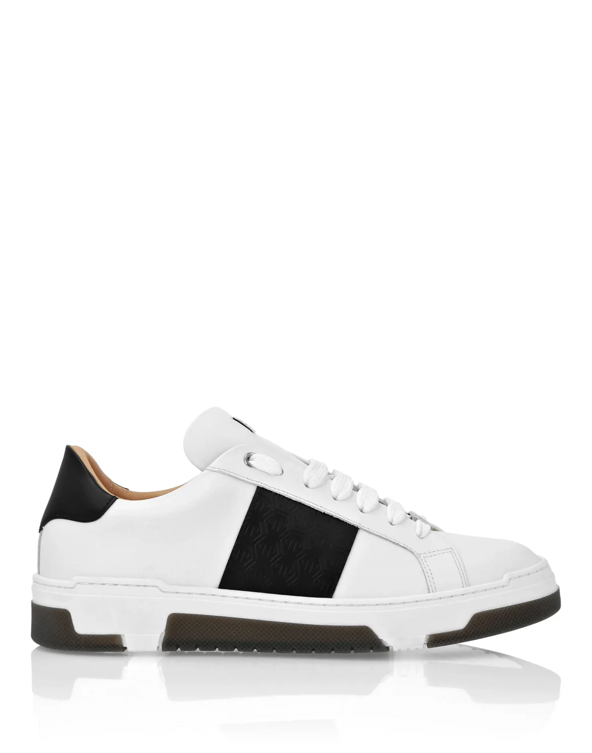 Leather Lo-Top Sneakers Monogram, цвет: Белый