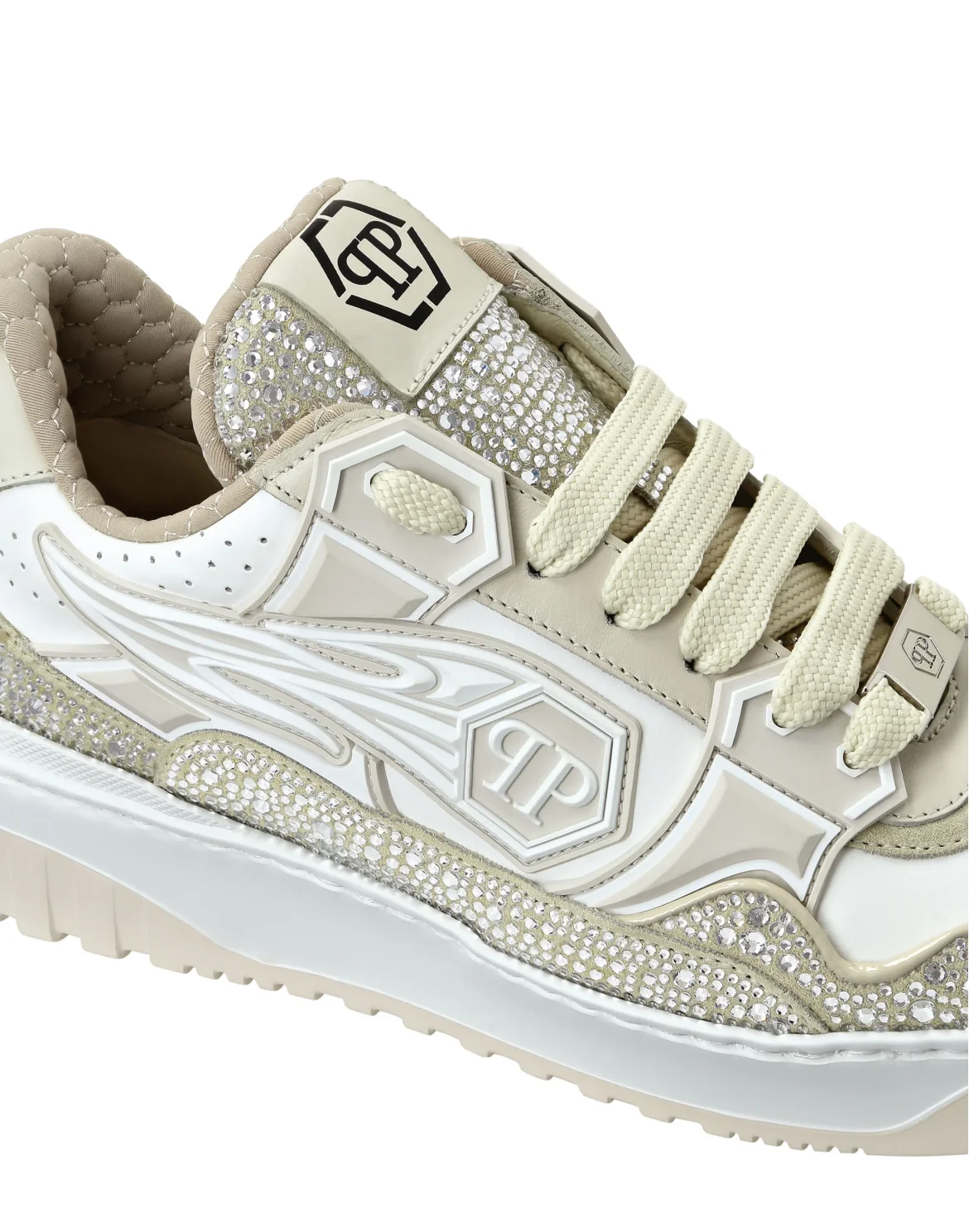 Leather Low-Top Sneakers Moon Walker, цвет: Бежевый