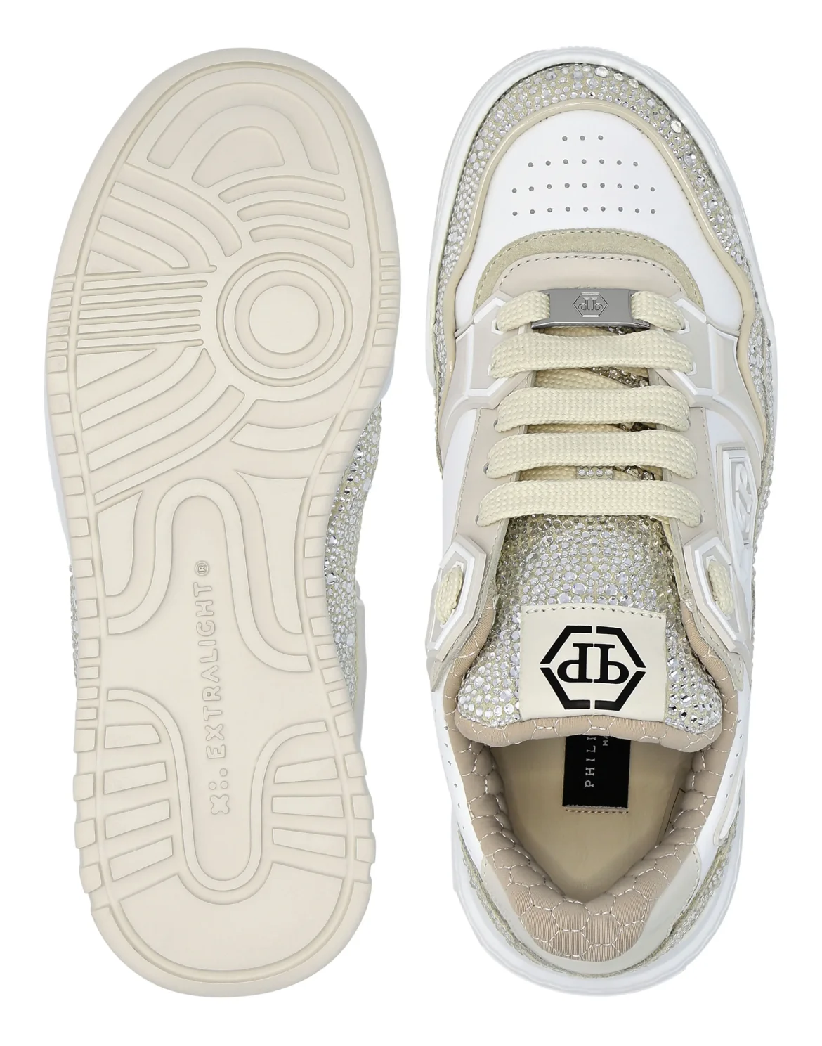 Leather Low-Top Sneakers Moon Walker, цвет: Бежевый