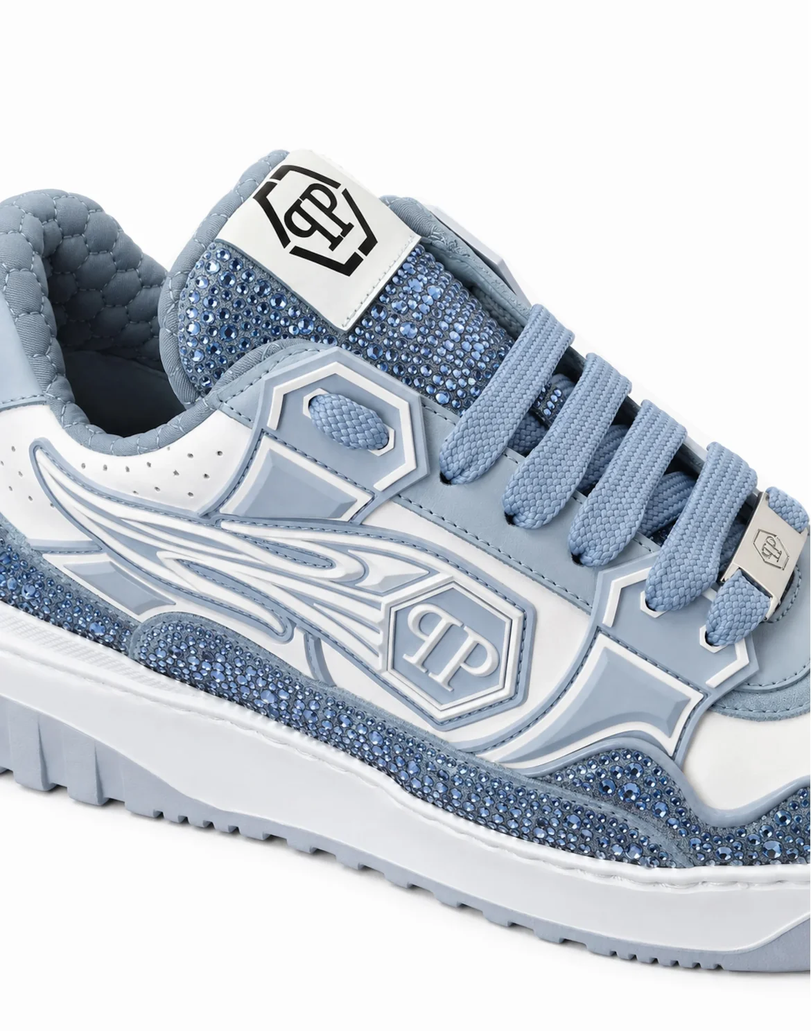 Leather Low-Top Sneakers Moon Walker, цвет: Голубой