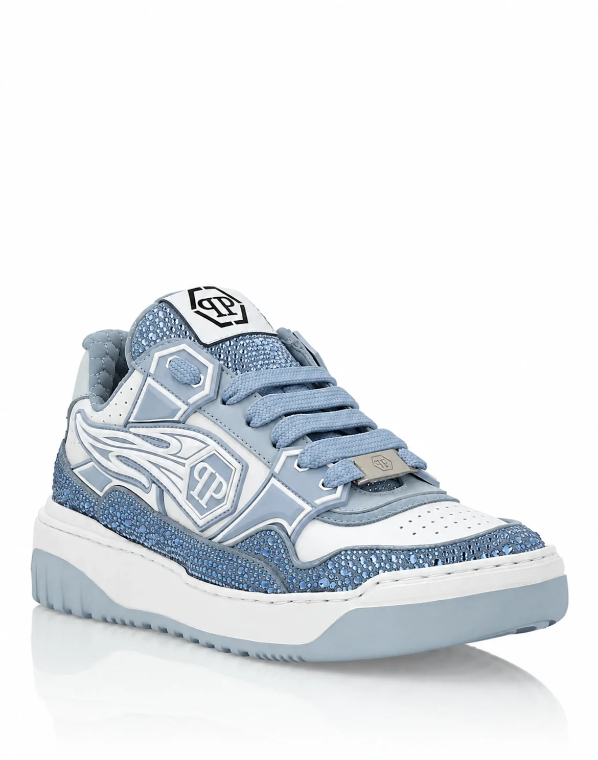 Leather Low-Top Sneakers Moon Walker, цвет: Голубой