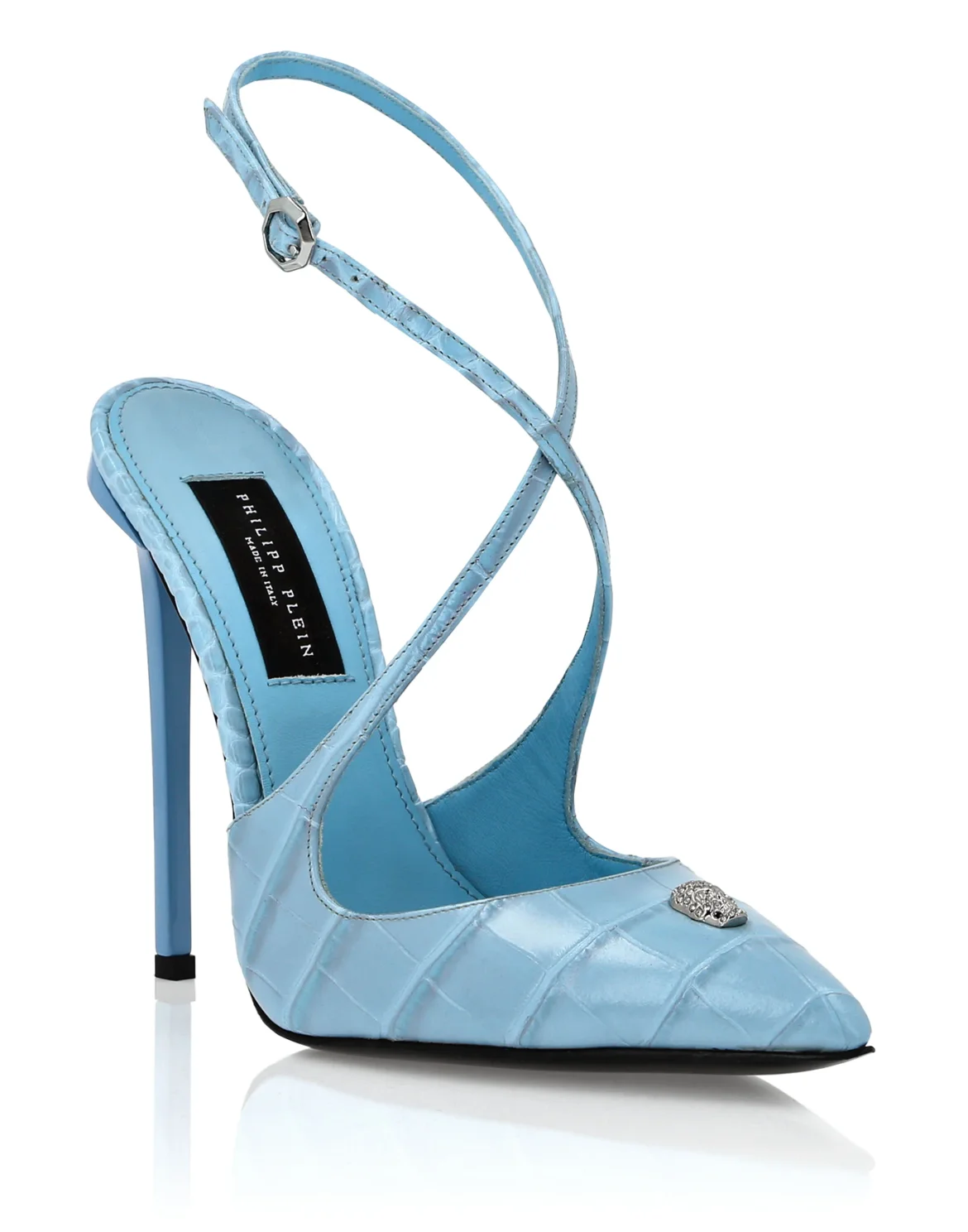 Hi-Heels Crossing Crocco Print, цвет: Голубой