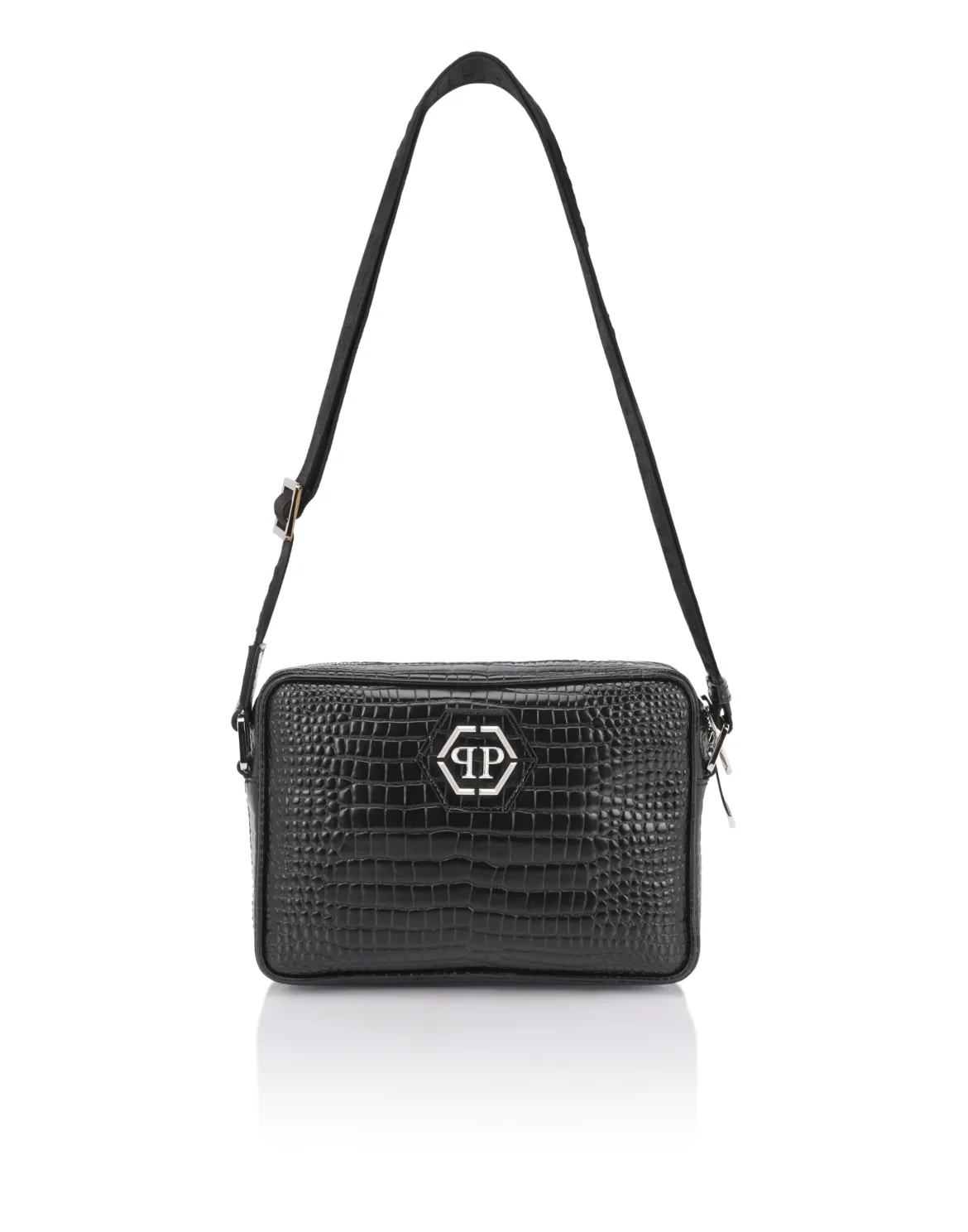 Leather Small Crossbody Bag Cocco, цвет: Черный
