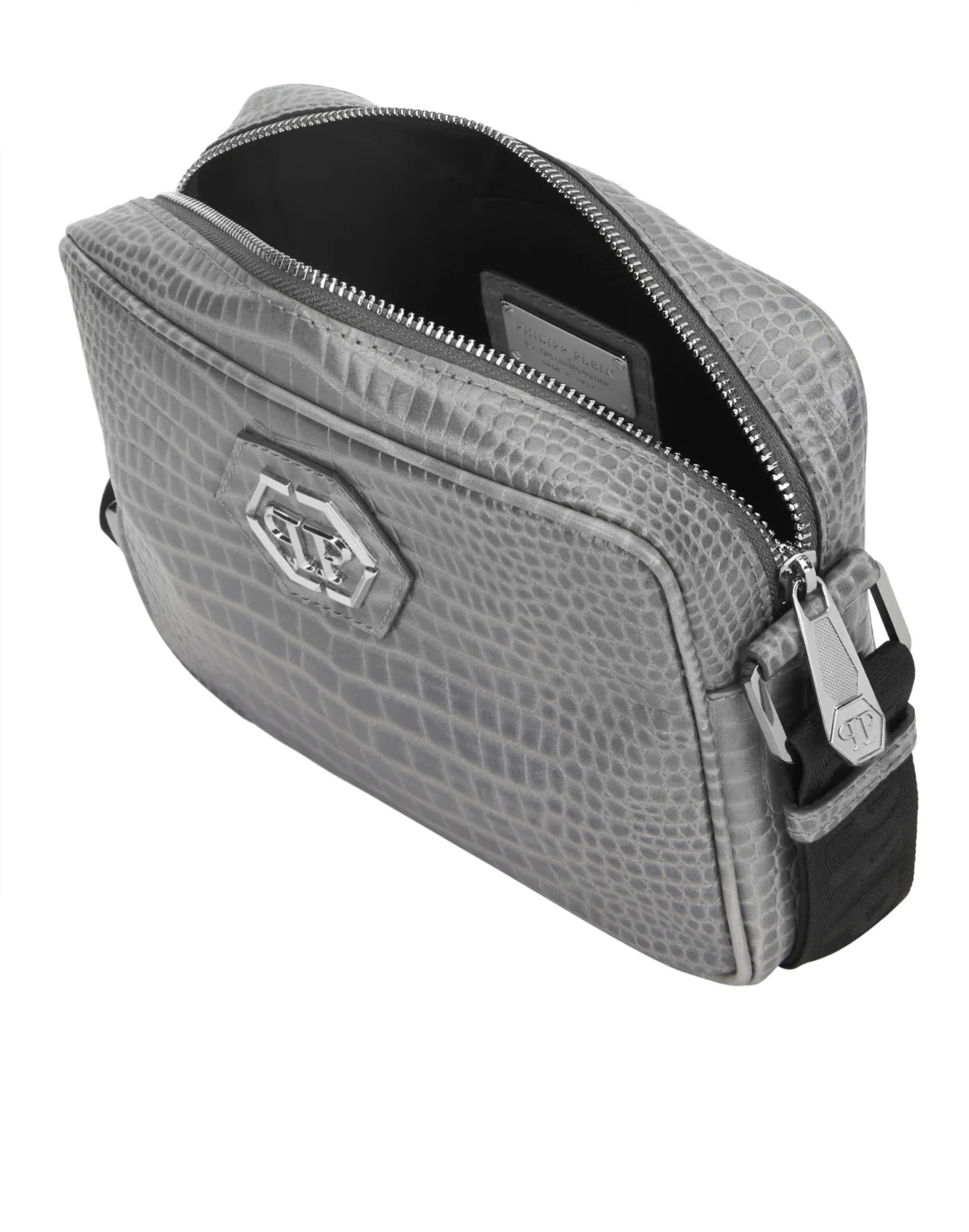 Leather Small Crossbody Bag Cocco, цвет: Серый