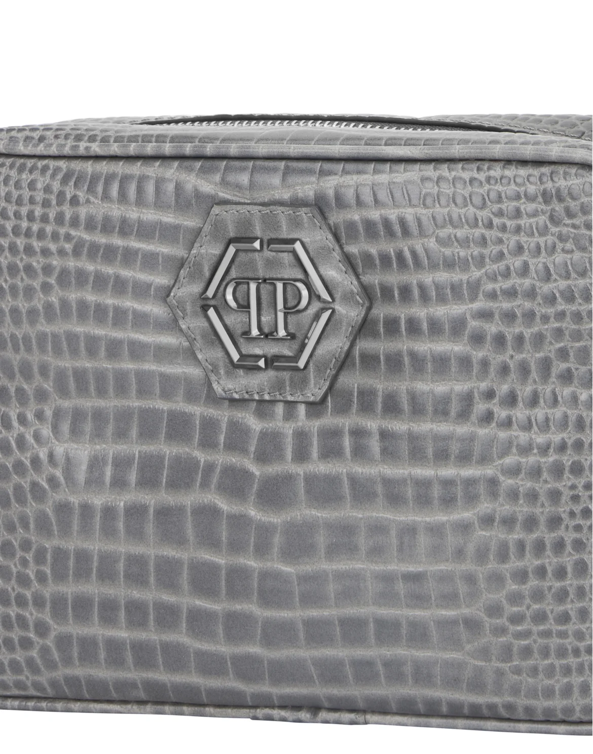 Leather Small Crossbody Bag Cocco, цвет: Серый