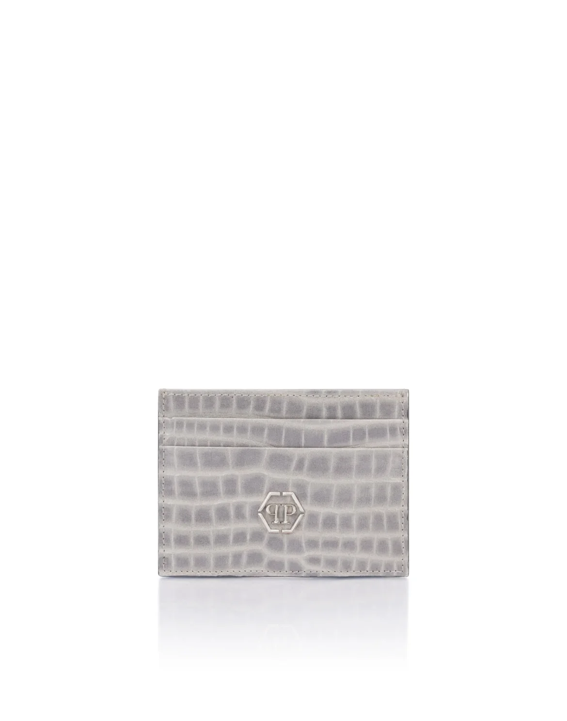 Leather Card Holder Cocco, цвет: Серый