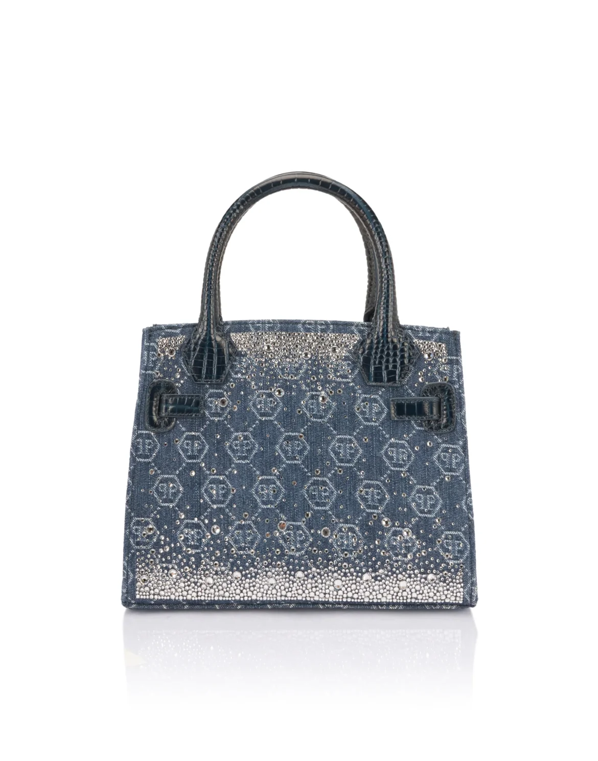 Dynasty Small Shopper Bag Monogram Strass, цвет: Голубой