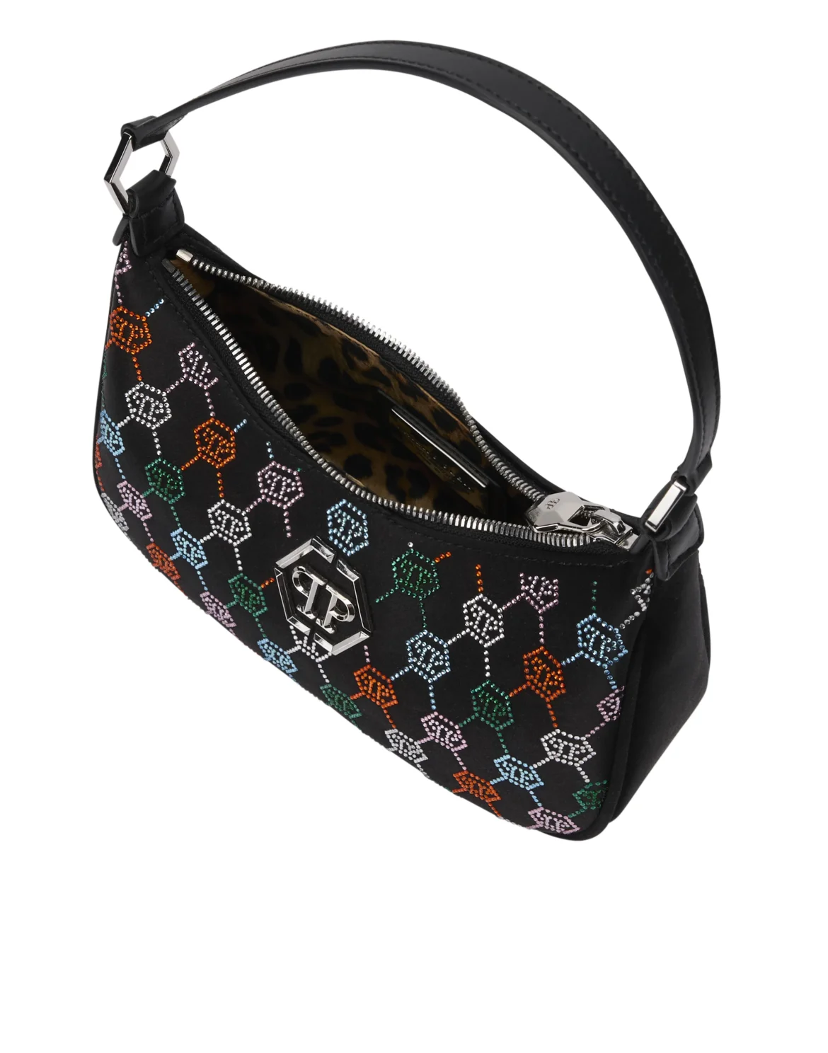 Shoulder Bag Multicolor Monogram Strass, цвет: Черный