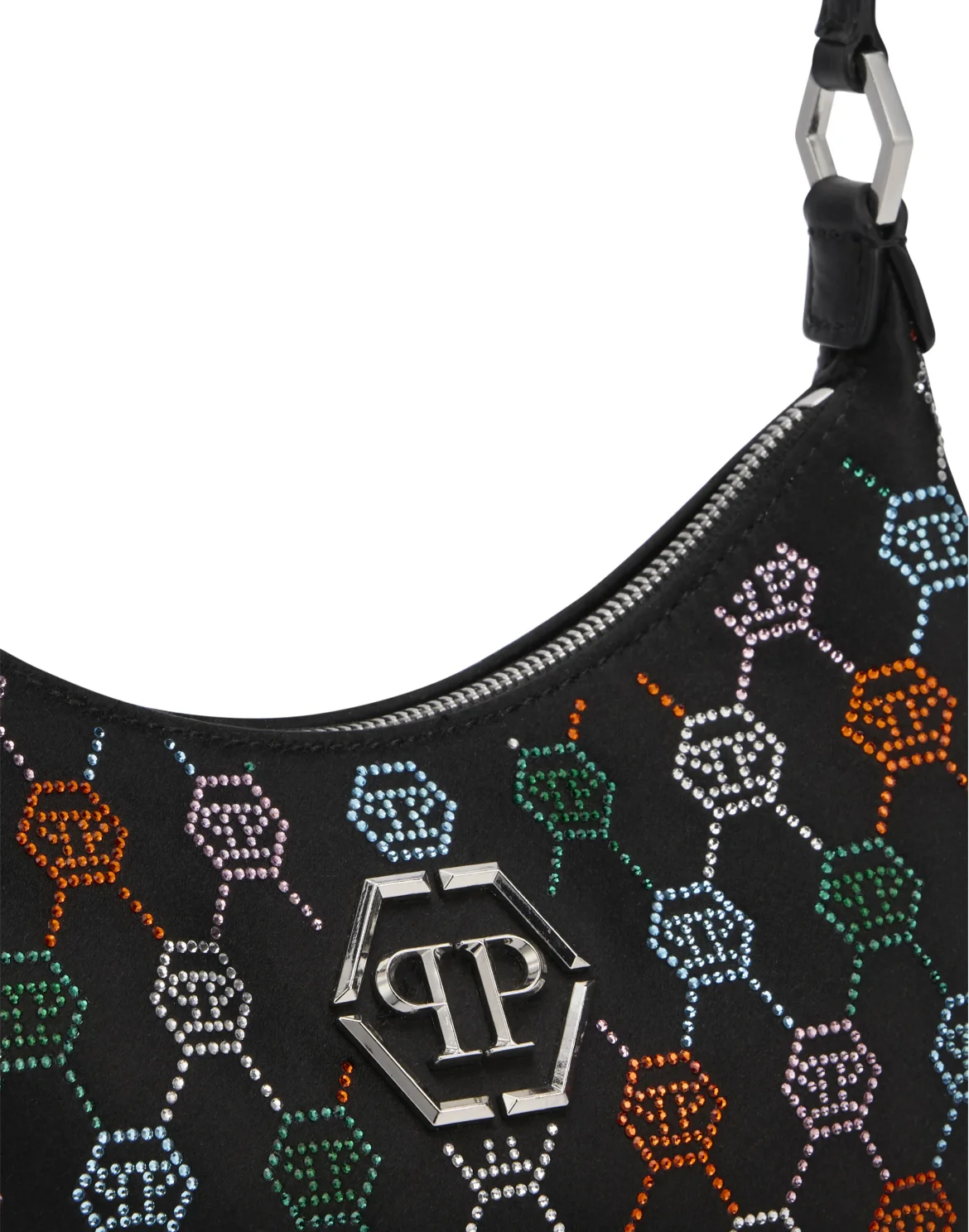 Shoulder Bag Multicolor Monogram Strass, цвет: Черный