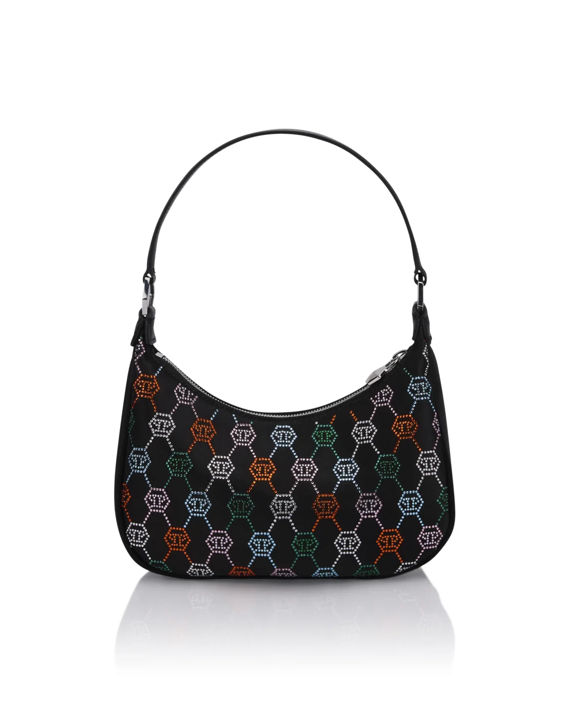 Shoulder Bag Multicolor Monogram Strass, цвет: Черный