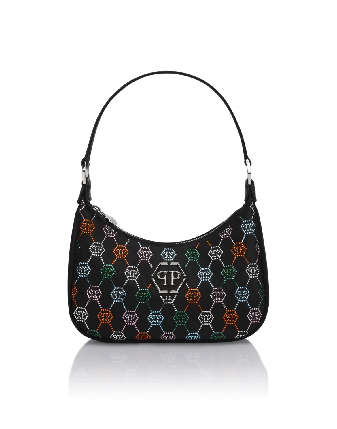 Shoulder Bag Multicolor Monogram Strass, цвет: Черный