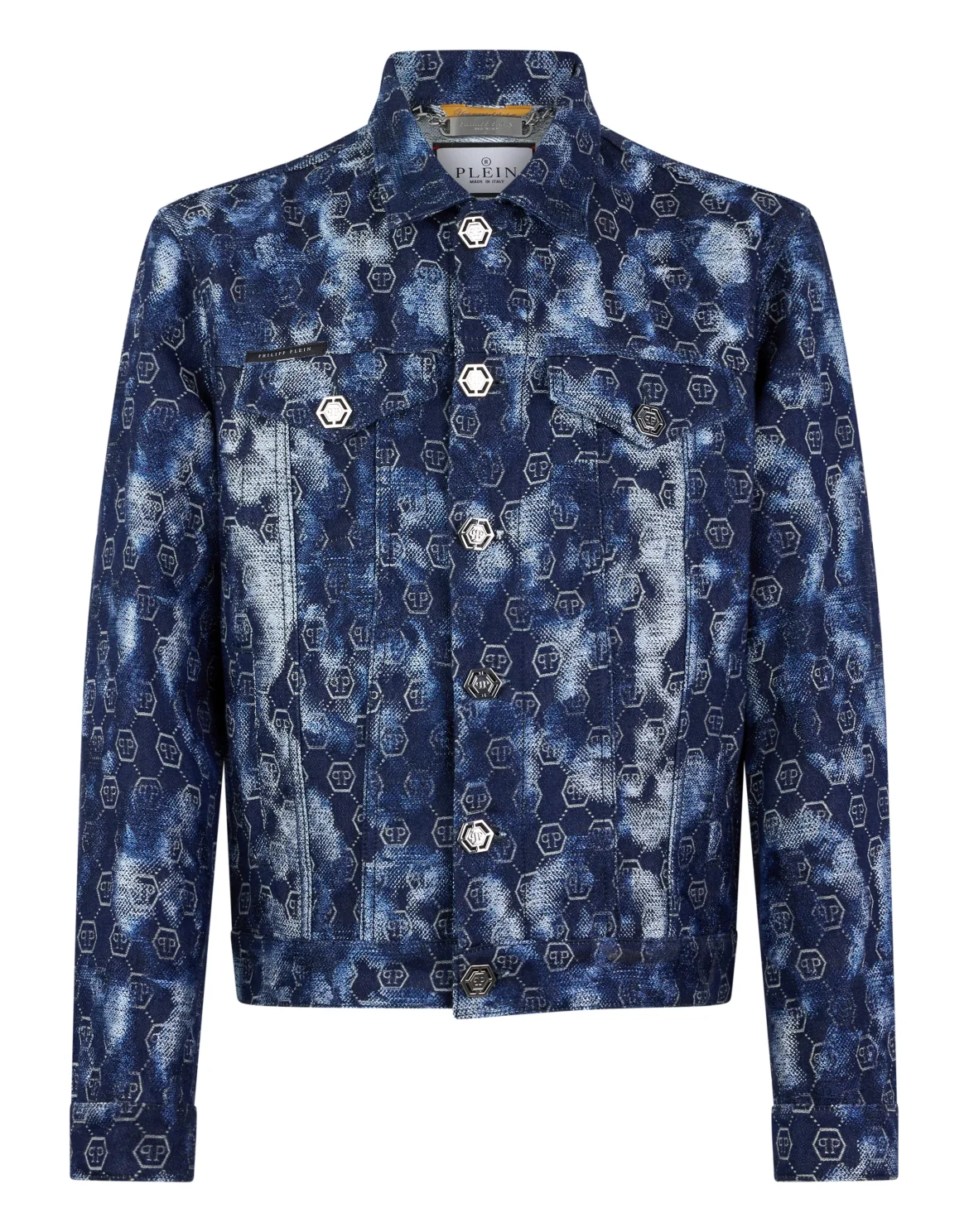 Denim Trucker Jacket Jacquard Monogram, цвет: Синий