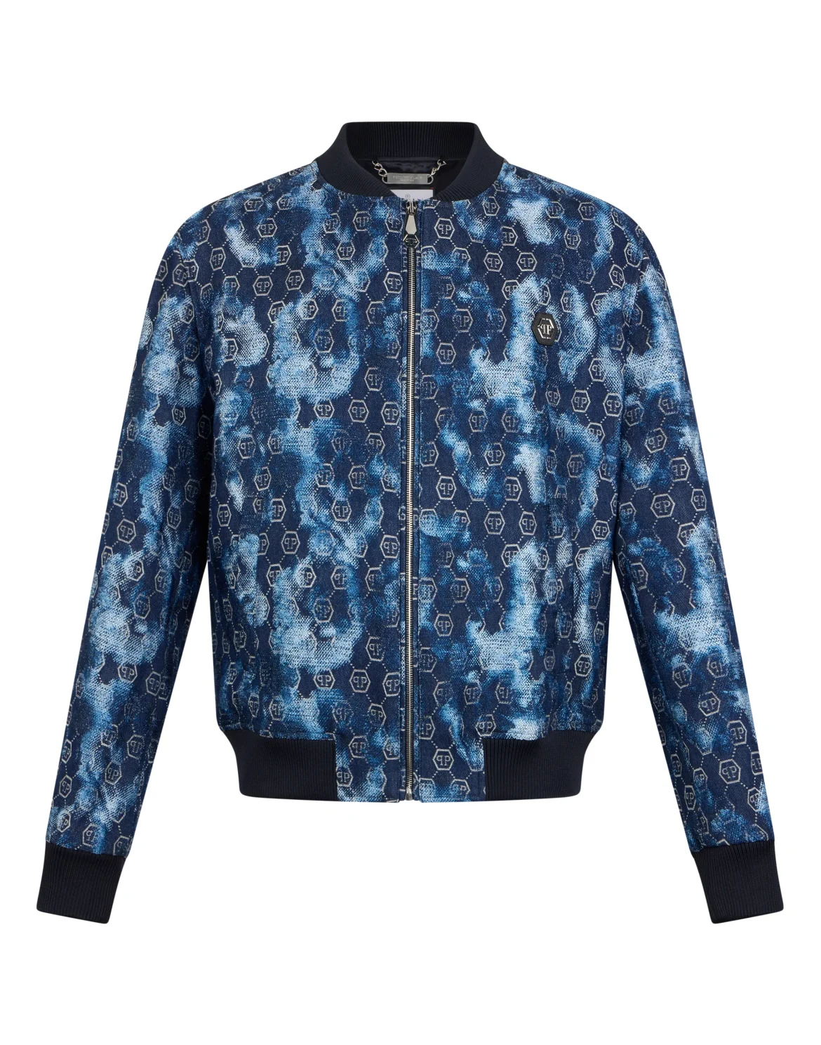 Jacquard Denim Bomber Monogram, цвет: Синий