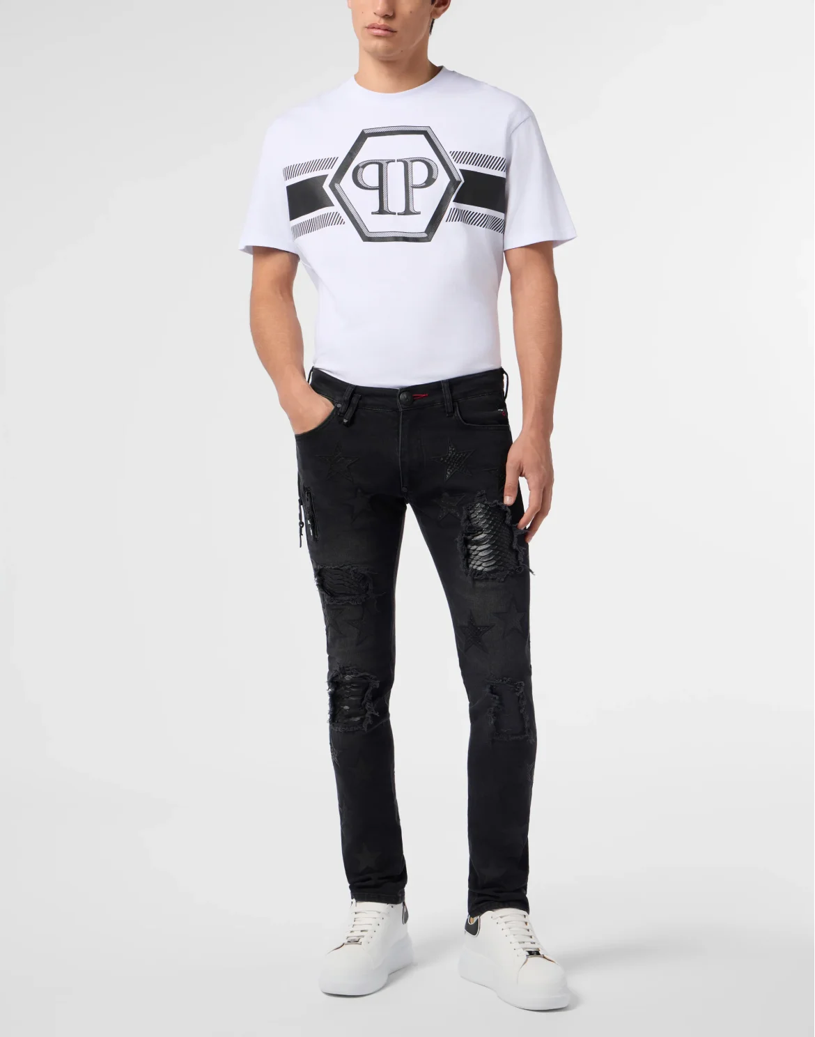 Rock Star Fit Jeans Python Stars, цвет: Серый