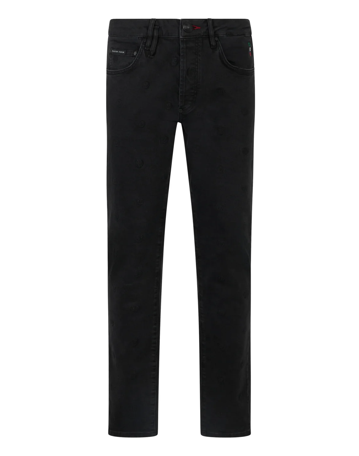 Embroidered Super Straight Cut Jeans Monogram, цвет: Серый