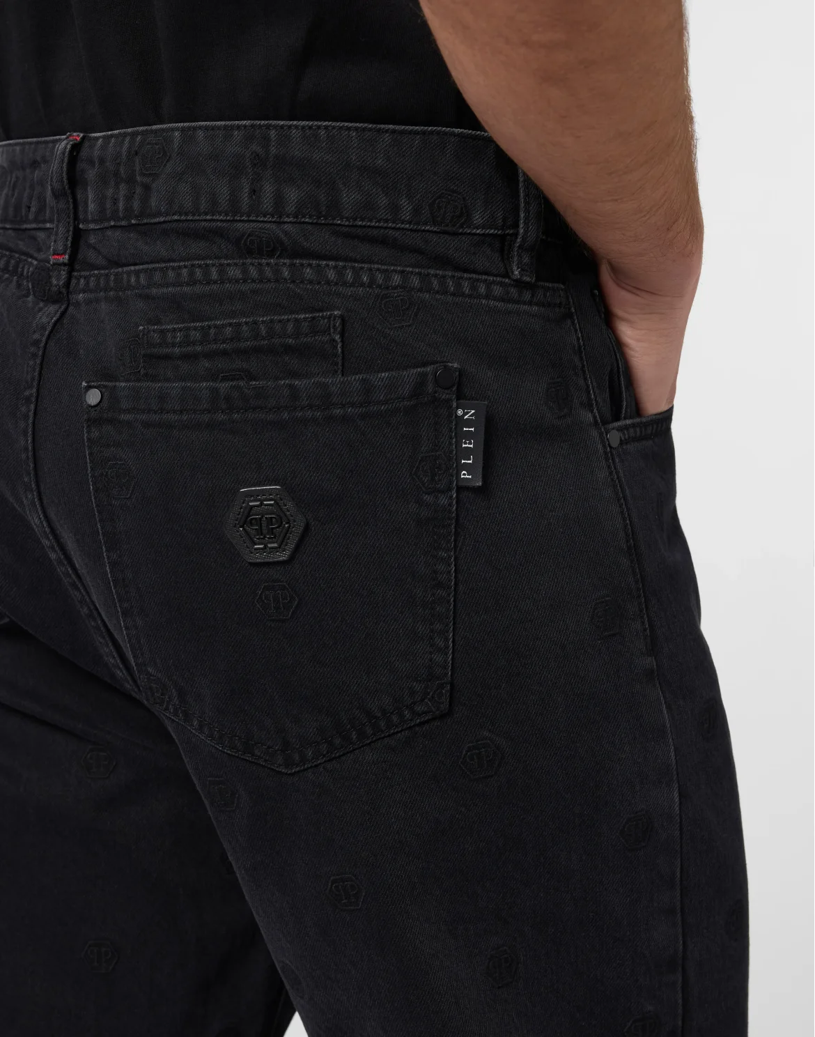 Embroidered Beach Boy Fit Jeans Monogram, цвет: Серый