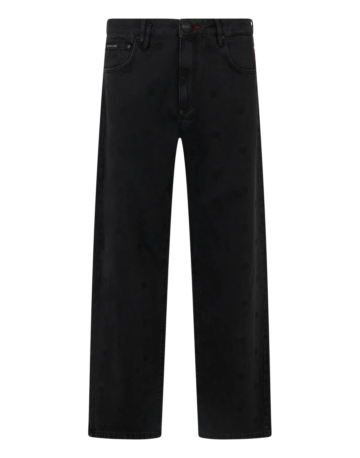 Embroidered Beach Boy Fit Jeans Monogram, цвет: Серый