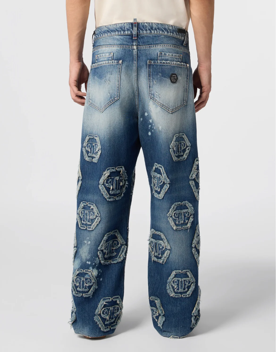 Beach Boy Jeans Raw Edge Monogram, цвет: Синий