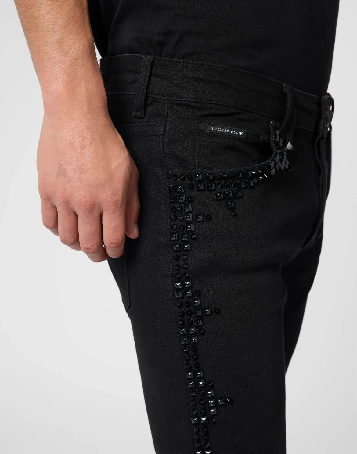 Super Straight Cut Jeans Studs, цвет: Черный