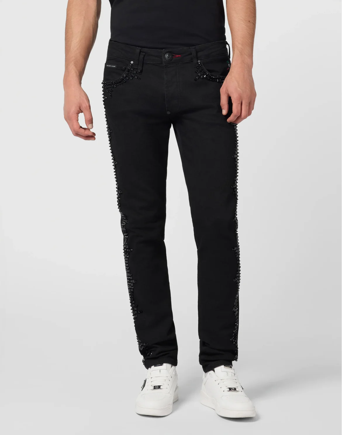 Super Straight Cut Jeans Studs, цвет: Черный
