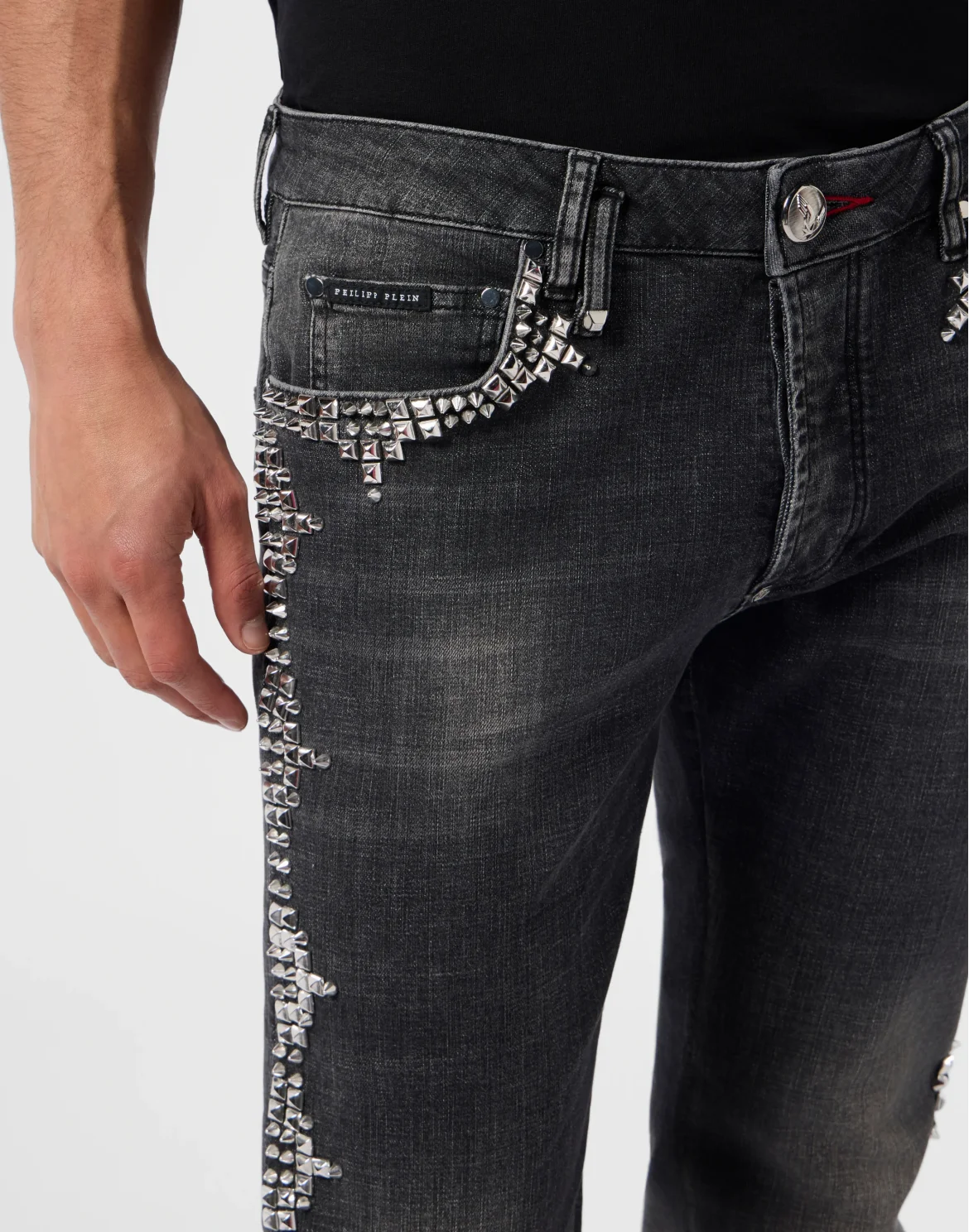 Super Straight Cut Jeans Studs, цвет: Серый