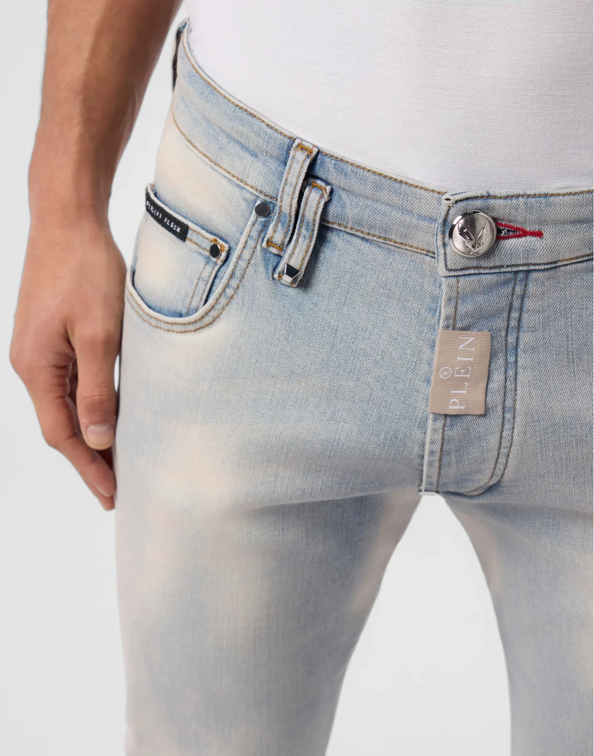 Skinny Fit Jeans Basic, цвет: Голубой