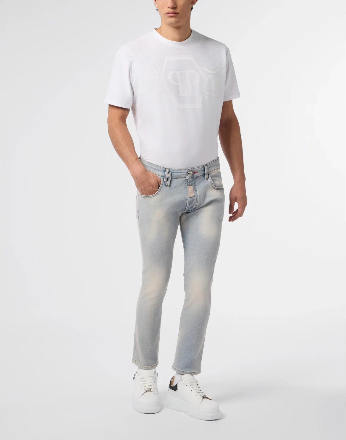 Skinny Fit Jeans Basic, цвет: Голубой