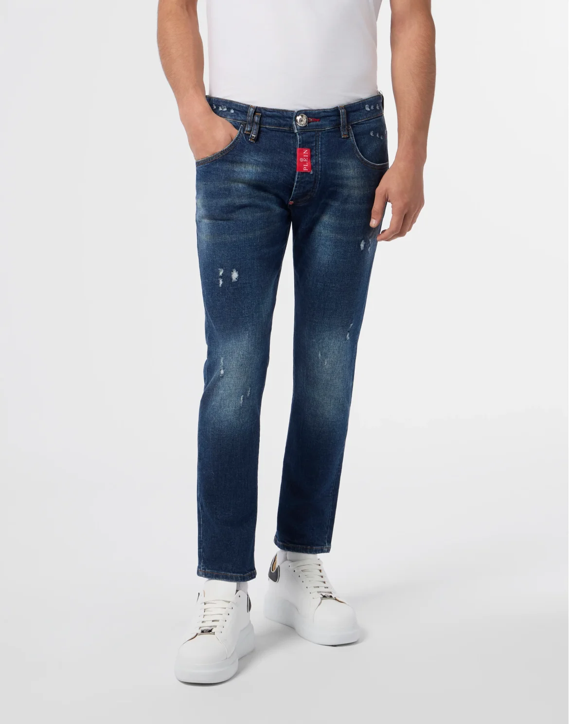 Skinny Fit Jeans Basic, цвет: Темно-синий деним