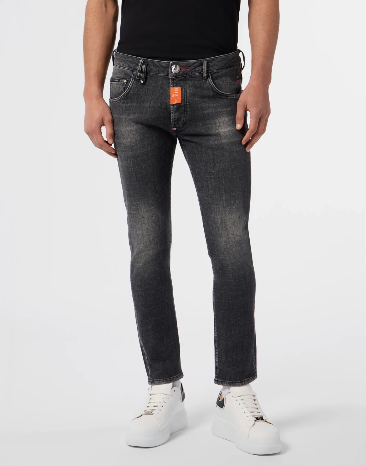 Skinny Fit Jeans Basic, цвет: Серый