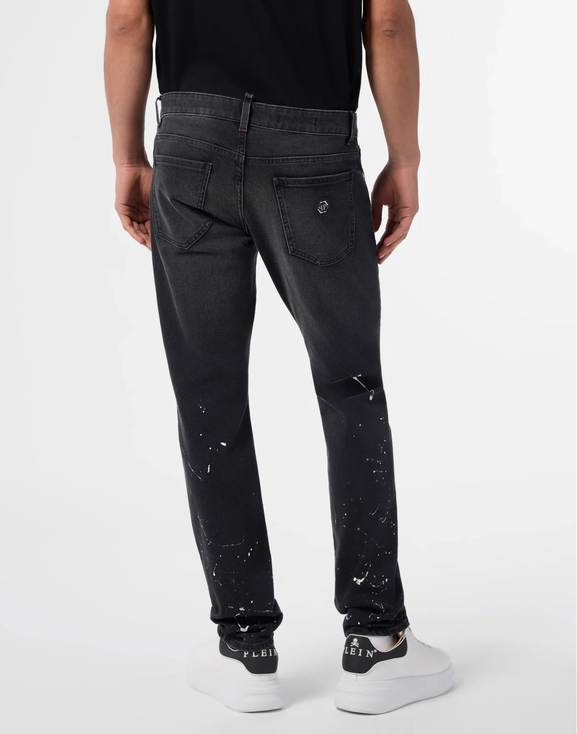 Super Straight Cut Jeans Paint, цвет: Черный