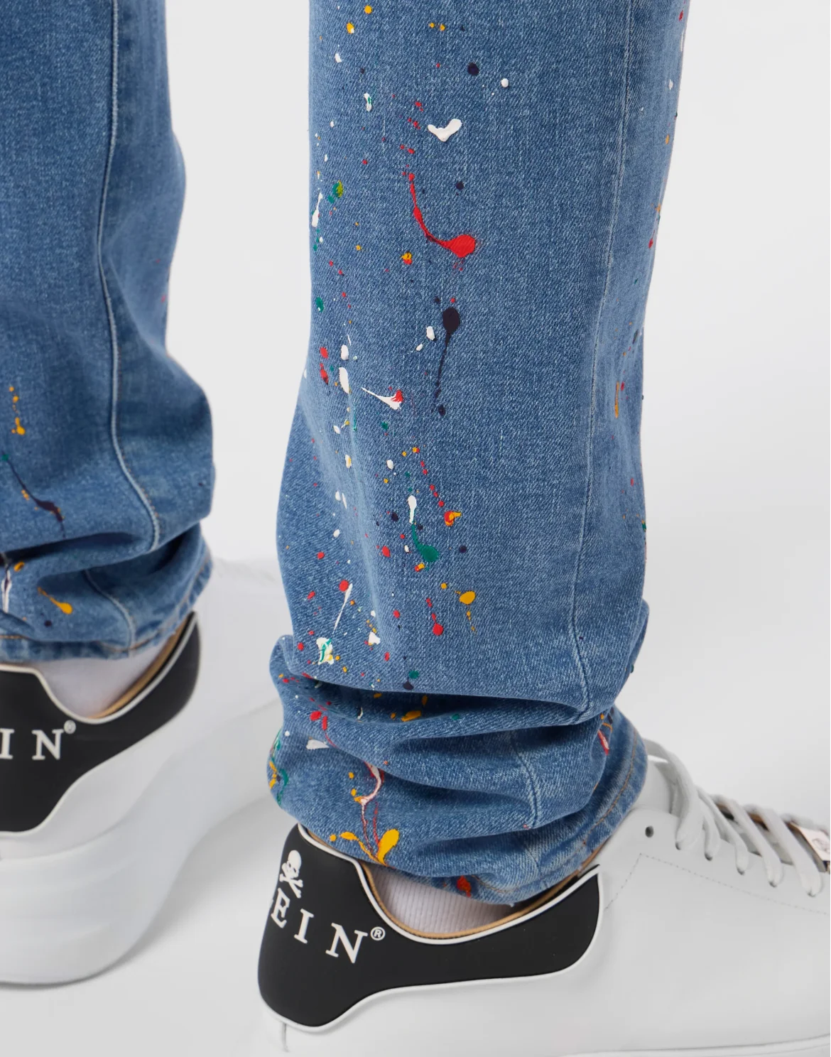 Super Straight Cut Jeans Paint, цвет: Голубой