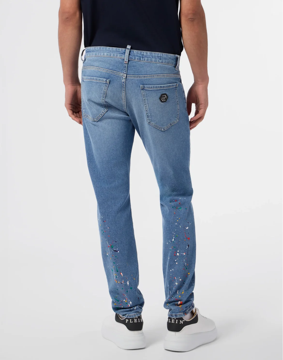 Super Straight Cut Jeans Paint, цвет: Голубой