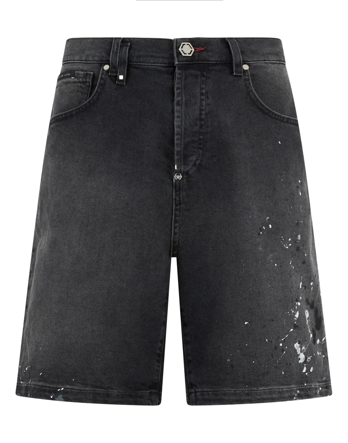 Denim Shorts Paint, цвет: Черный