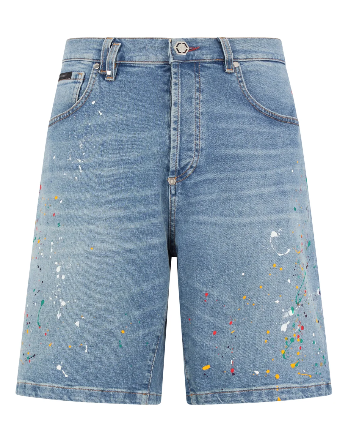 Denim Shorts Paint, цвет: Голубой