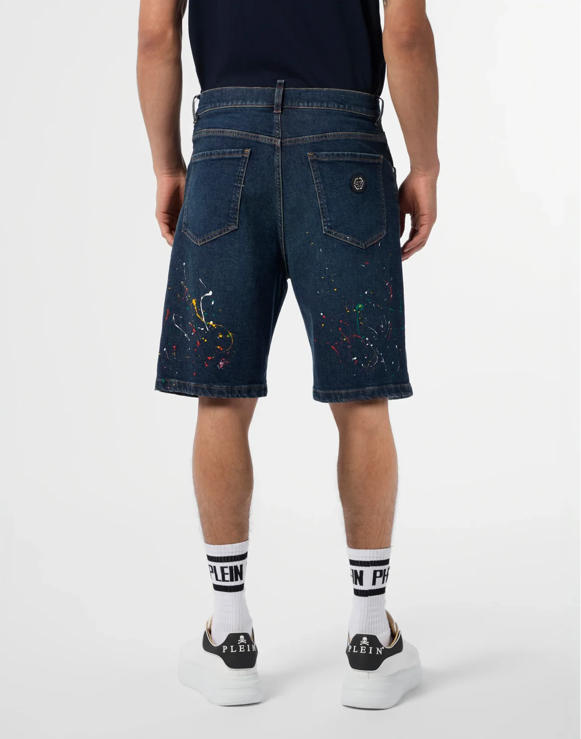 Denim Shorts Paint, цвет: Синий