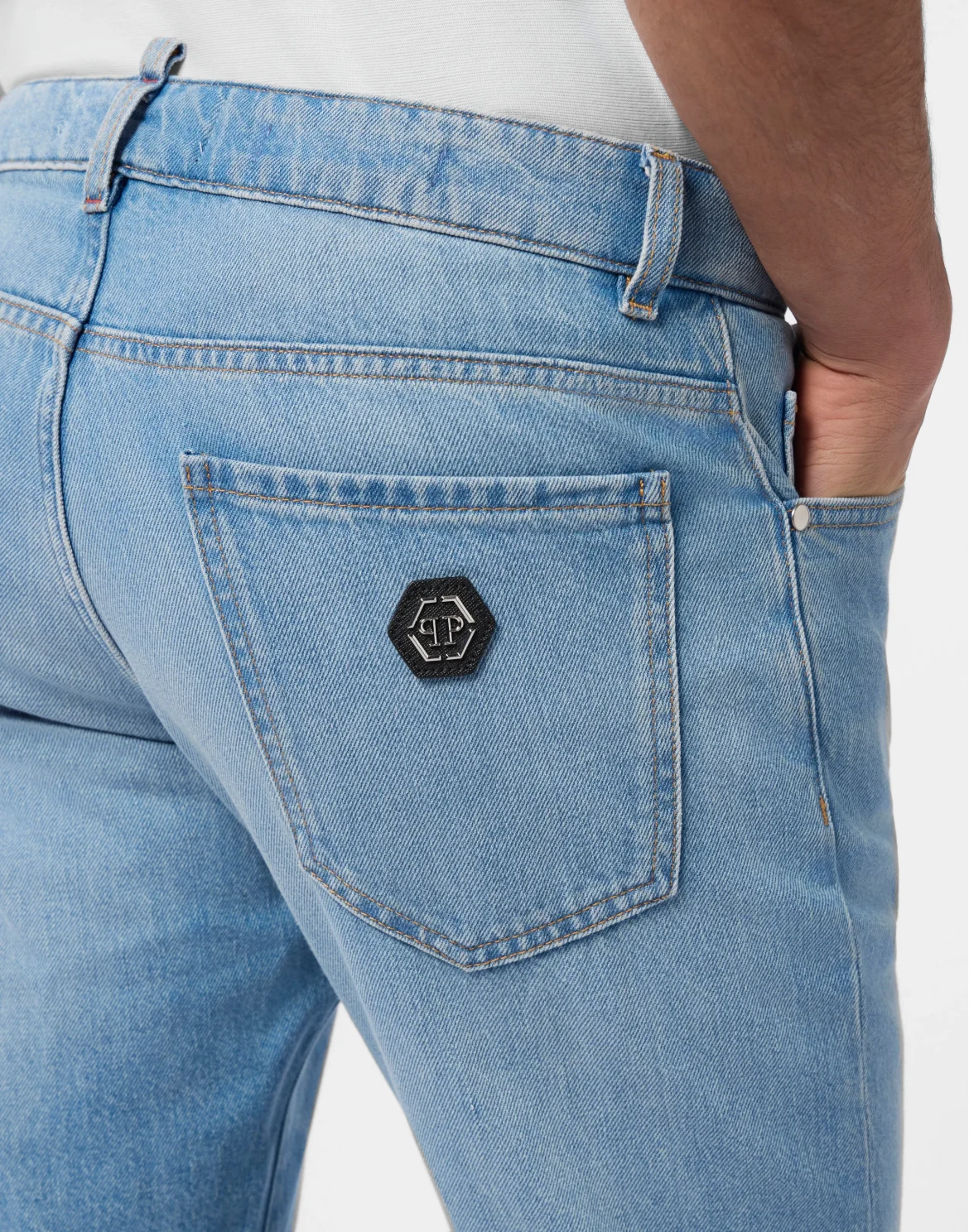 Basic Straight Cut Jeans, цвет: Голубой
