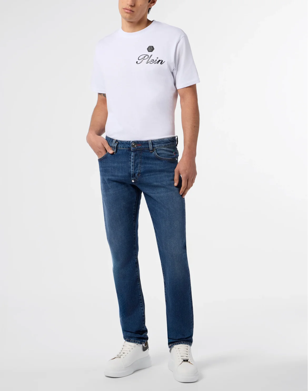 Basic Straight Cut Jeans, цвет: Синий