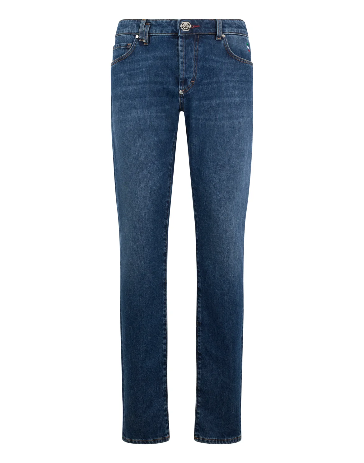 Basic Straight Cut Jeans, цвет: Синий