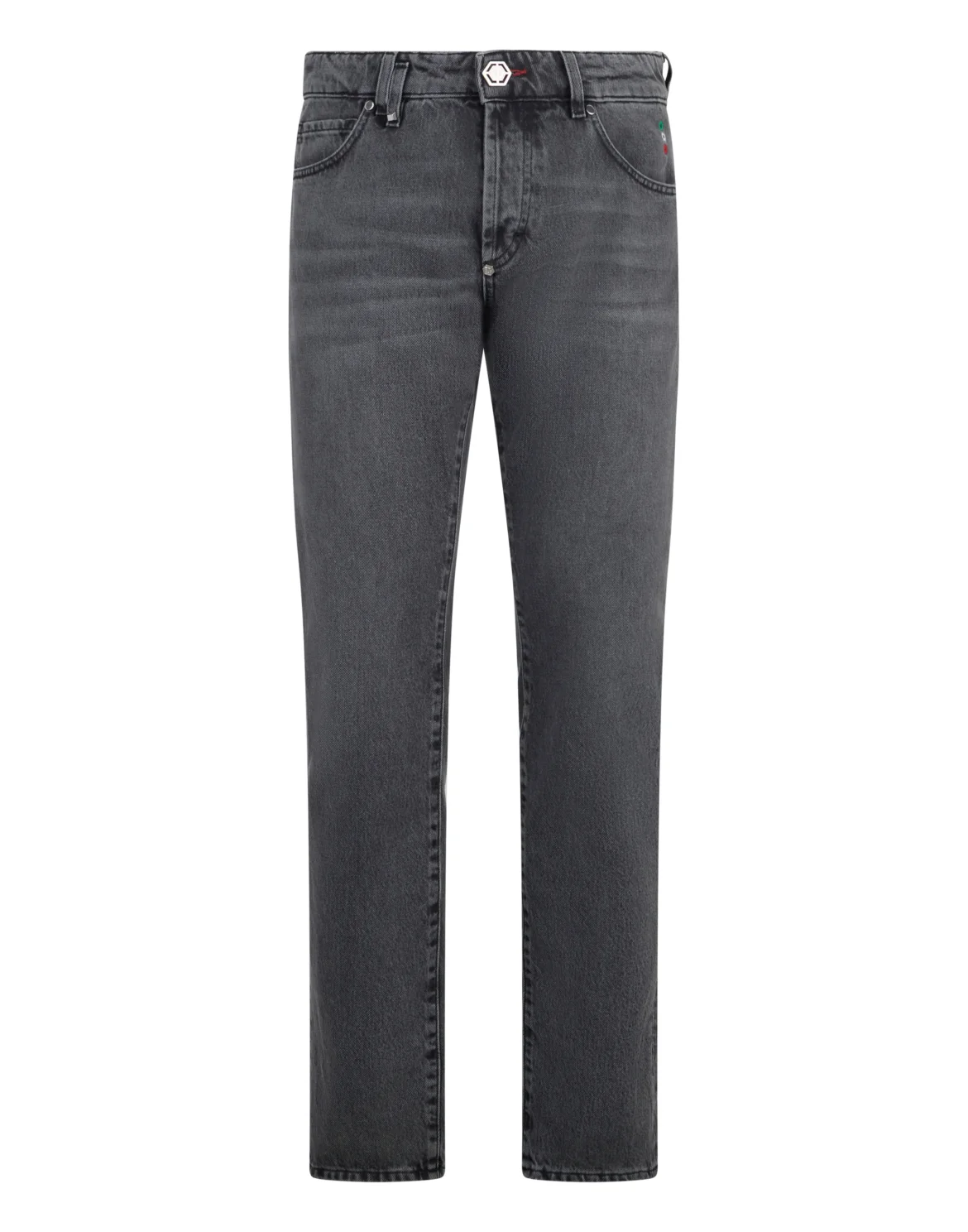 Basic Straight Cut Jeans, цвет: Серый