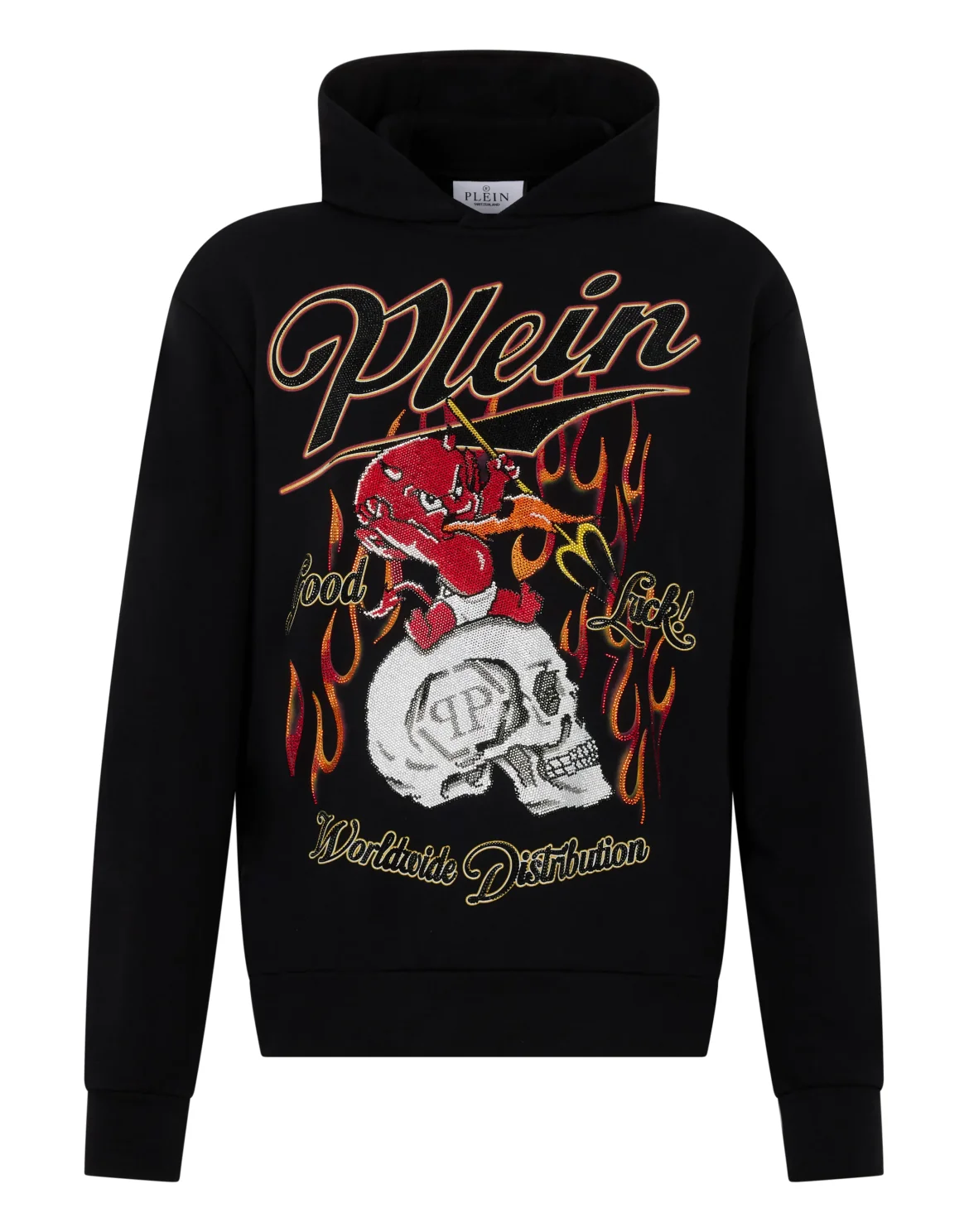 Hoodie Sweatshirt Little Devil Crystal Crystal, цвет: Черный