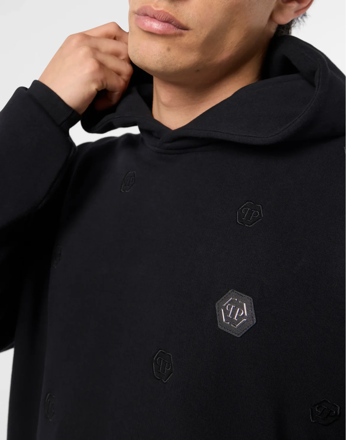 Embroidered Hoodie Sweatshirt Monogram Monogram, цвет: Черный