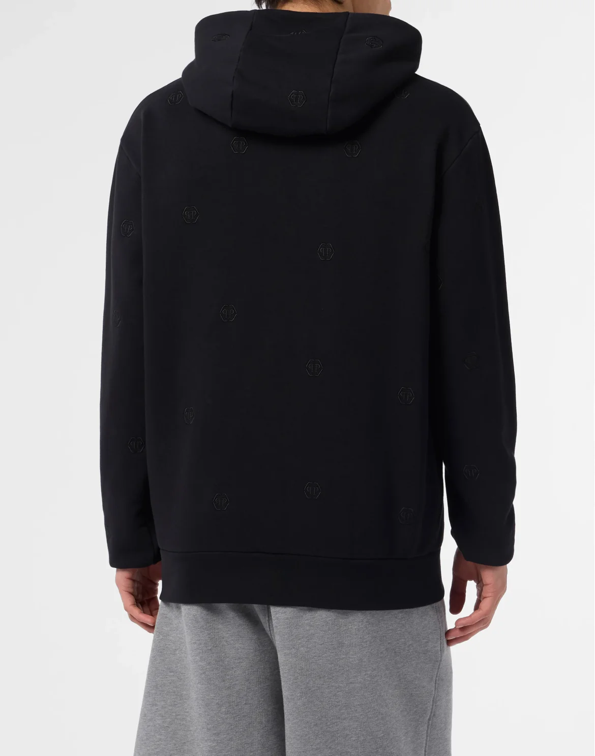 Embroidered Hoodie Sweatshirt Monogram Monogram, цвет: Черный