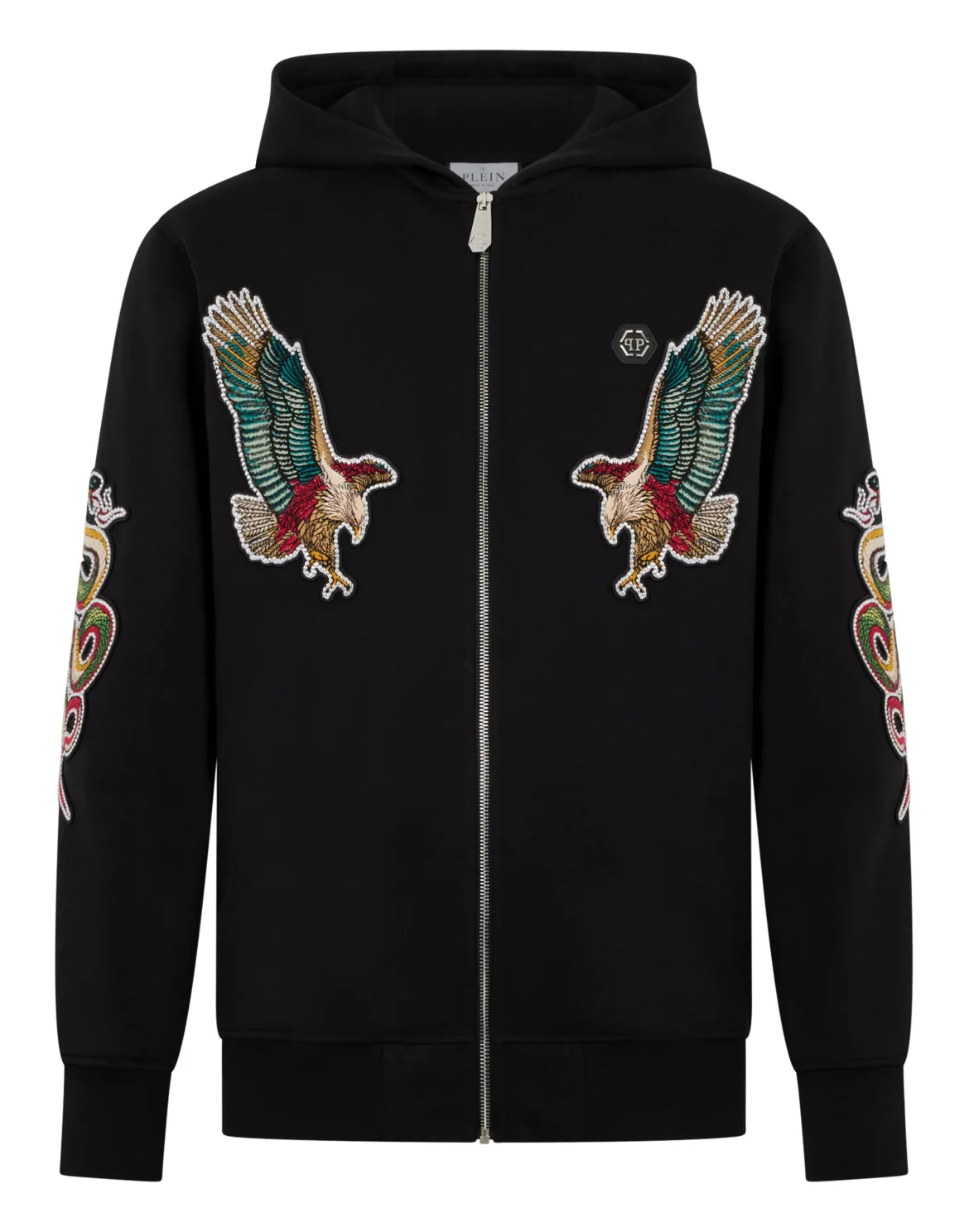 Zip Hoodie Tattoo Patches, цвет: Черный