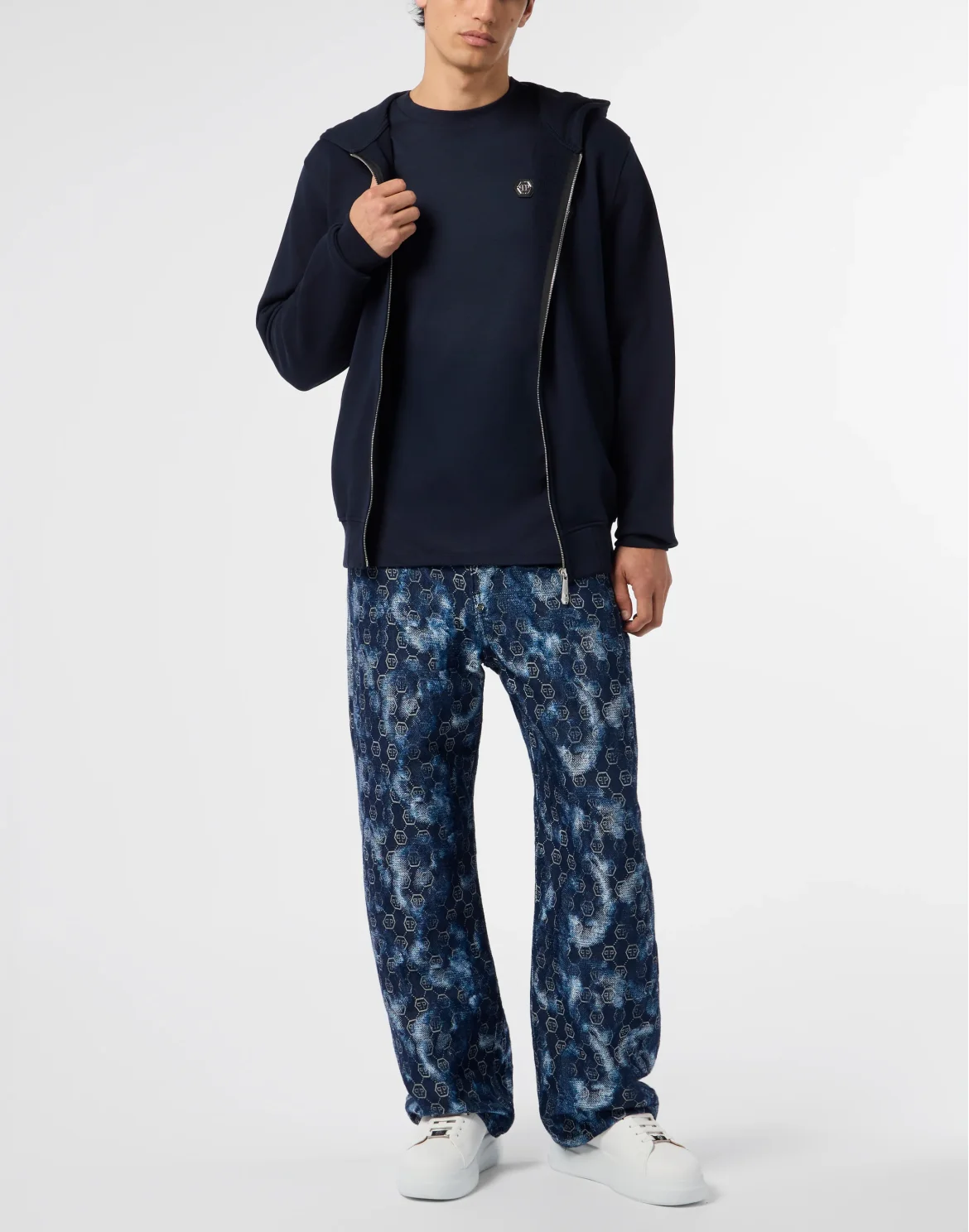 Zip Hoodie Basic, цвет: Синий