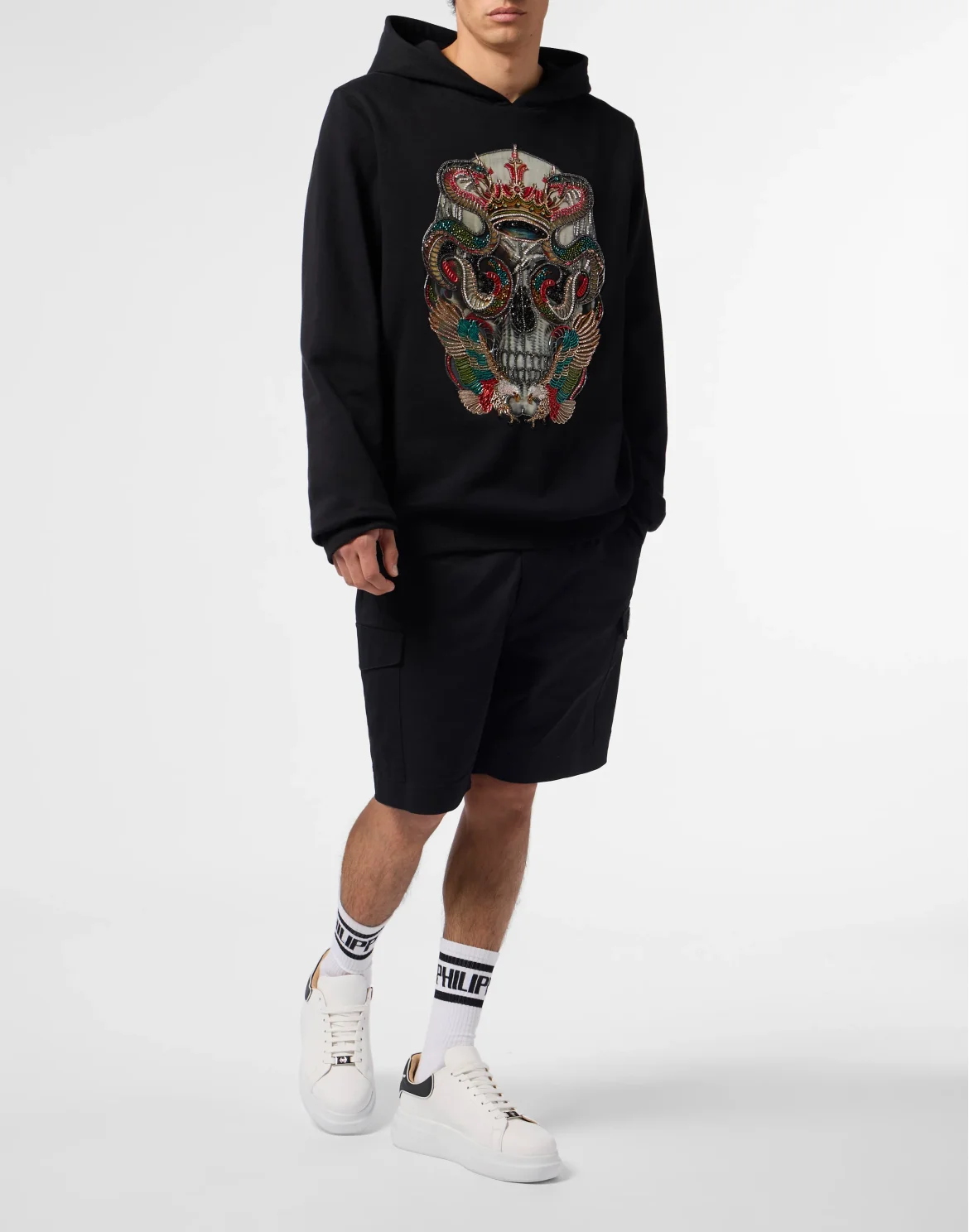 Hoodie Sweatshirt King Of Snakes Stones, цвет: Черный