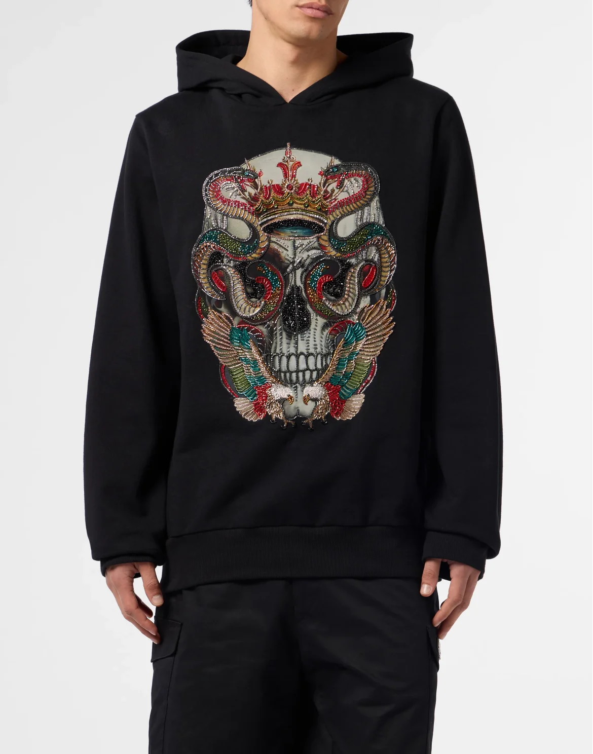 Hoodie Sweatshirt King Of Snakes Stones, цвет: Черный